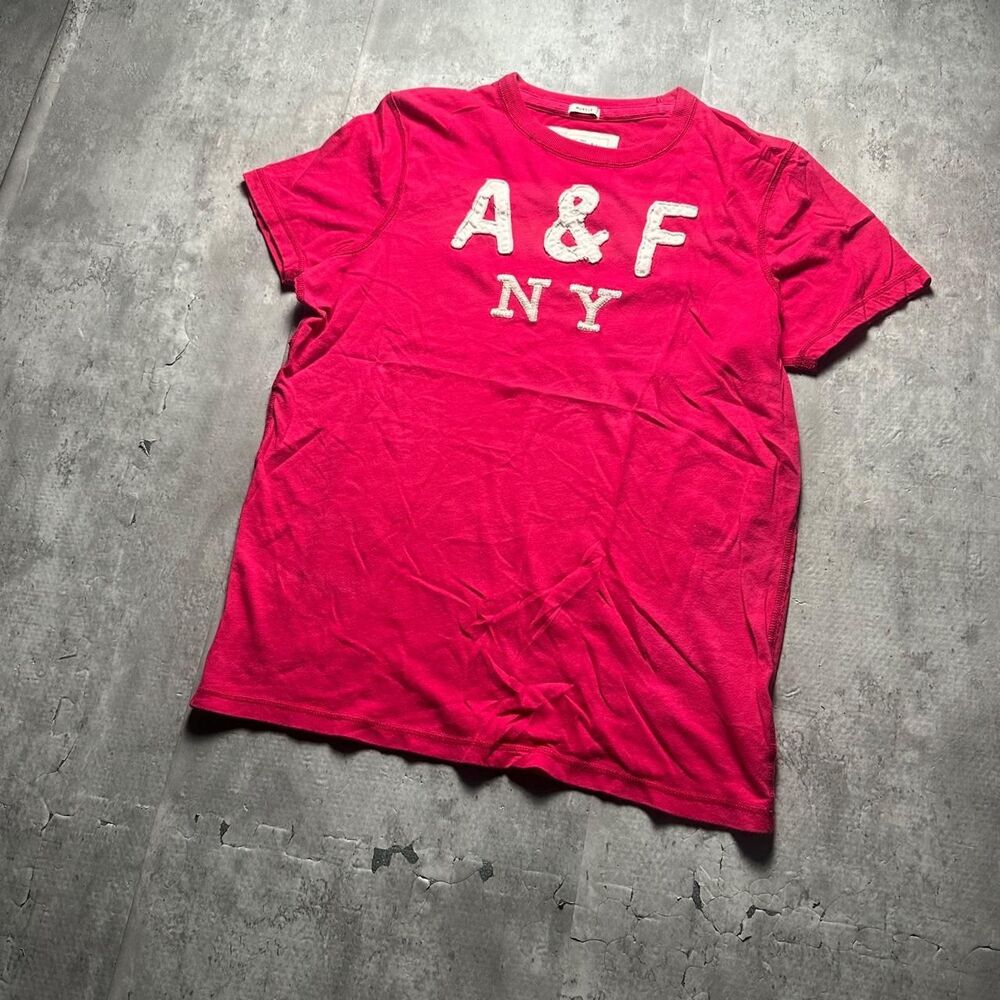 Abercrombie-fitch Men's Red and Pink T-shirt